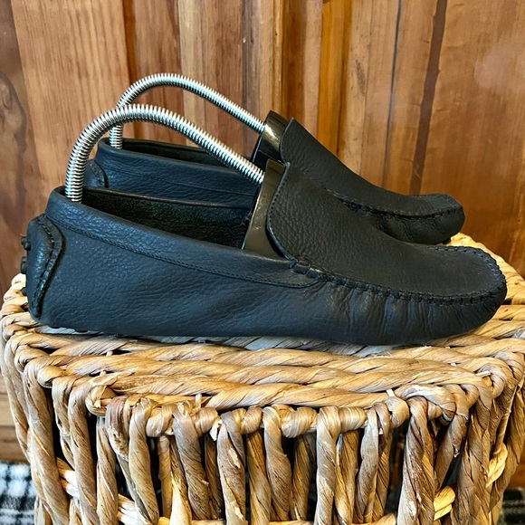 Amy Jo Gladstone New York Black Leather Slip On Driving Shoes Size 9.5 - Picture 5 of 12